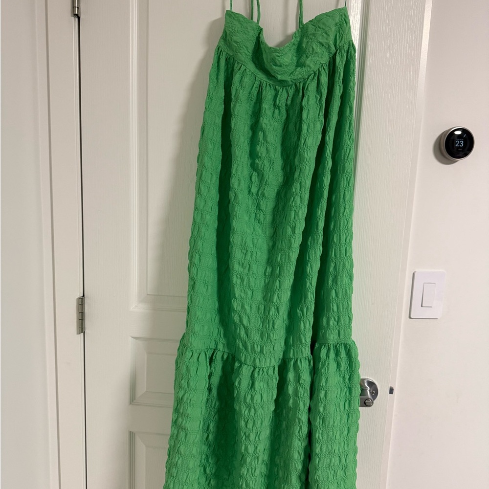 Zara Green Textured Dress